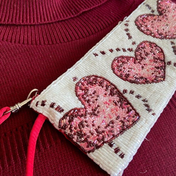 💕 Talbots & Liz Claiborne, Vintage Be My Valentine Scarf & Wristlet Bundle - Picture 10 of 16